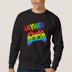 Gaymer Pride Gay Lgbt Rainbow Gamer Flag Lesbian Sweatshirt