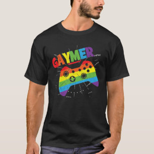 Gaymer Pride Gay LGBT Rainbow Gamer Flag Lesbian T-Shirt