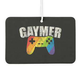 Gaymer Rainbow Flag Gaming Lesbian Gay Bisexual LG Car Air Freshener