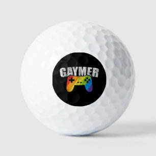 Gaymer Rainbow Flag Gaming Lesbian Gay Bisexual LG Golf Balls