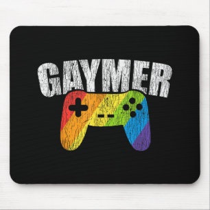 Gaymer Rainbow Flag Gaming Lesbian Gay Bisexual LG Mouse Mat