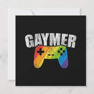 Gaymer Rainbow Flag Gaming Lesbian Gay Bisexual LG Save The Date