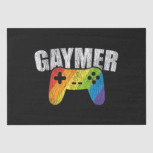 Gaymer Rainbow Flag Gaming Lesbian Gay Bisexual LG Tissue Paper