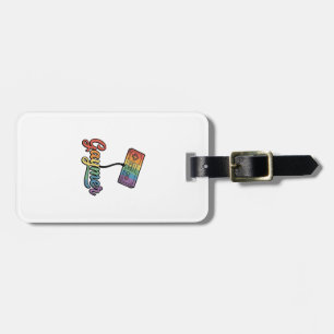 Gaymer Rainbow Gamer Vector Shirt Design_1 Luggage Tag