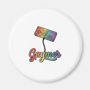 Gaymer Rainbow Gamer Vector Shirt Design_1 Magnet