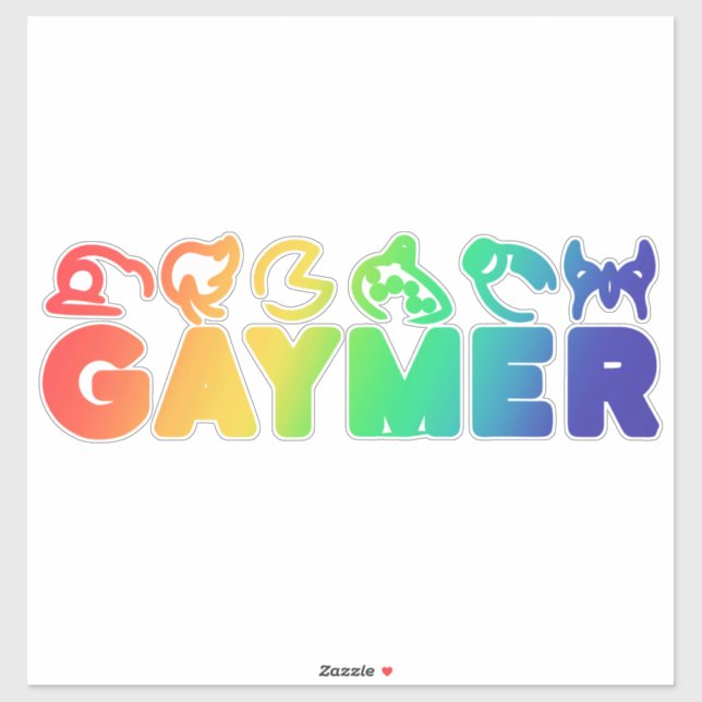Gaymer | Rainbow Ombre Funny Gay Pride (Sheet)
