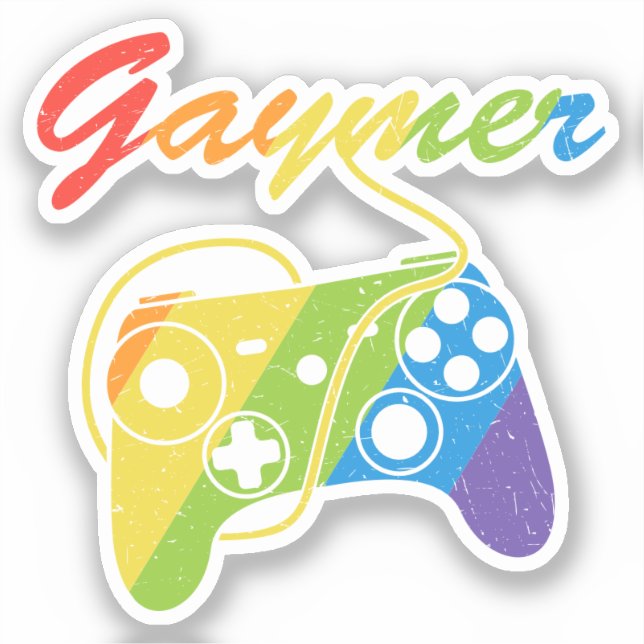 Gaymer | Rainbow Video Game Controller | Gaming (Front)
