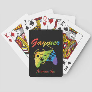 Gaymer Rainbow Video Game Controller Gaming Playing Cards