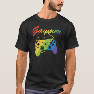 Gaymer Rainbow Video Game Controller Gaming T-Shirt