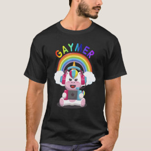 Gaymer Unicorn Lgbt Gamer Lgbt Gaming T-Shirt