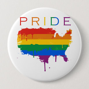 Gaymerican Pride 10 Cm Round Badge
