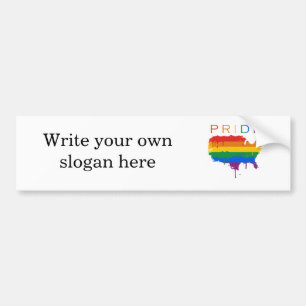 Gaymerican Pride Bumper Sticker