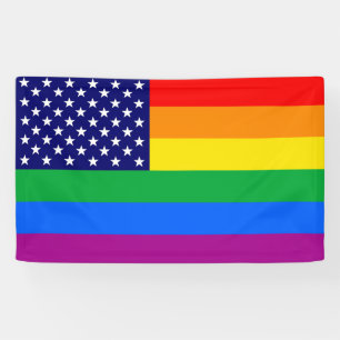 Gaymerican Pride Flag Banner