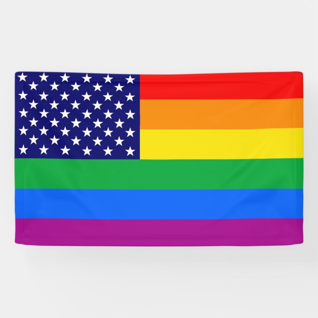 Gaymerican Pride Flag Banner (Horizontal)