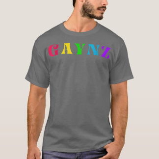 Gaynz Gay Gym Sport Queer LGBQT Colorful Quote  T-Shirt