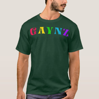 Gaynz Gay Gym Sport Queer LGBQT Colourful Quote T-Shirt