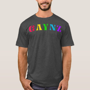 Gaynz Gay Gym Sport Queer LGBQT Colourful Quote T-Shirt