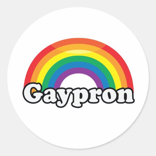 GAYPRON -.png Classic Round Sticker (Front)