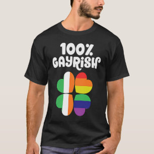 Gayrish LGBTQ Gay Pride Shamrock Lucky St Patricks T-Shirt