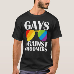 Gays Against Groomers Gradien Groom Dogs Not Kids T-Shirt
