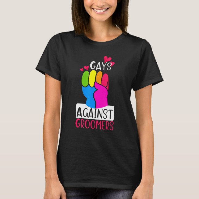Gays Against Groomers Gradien Groom Dogs Not Kids  T-Shirt (Front)