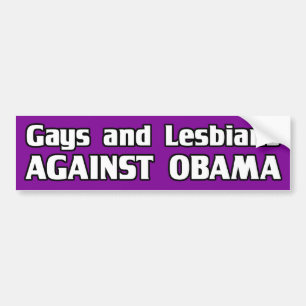 Gays and Lesbians Against Obama bumper sticker