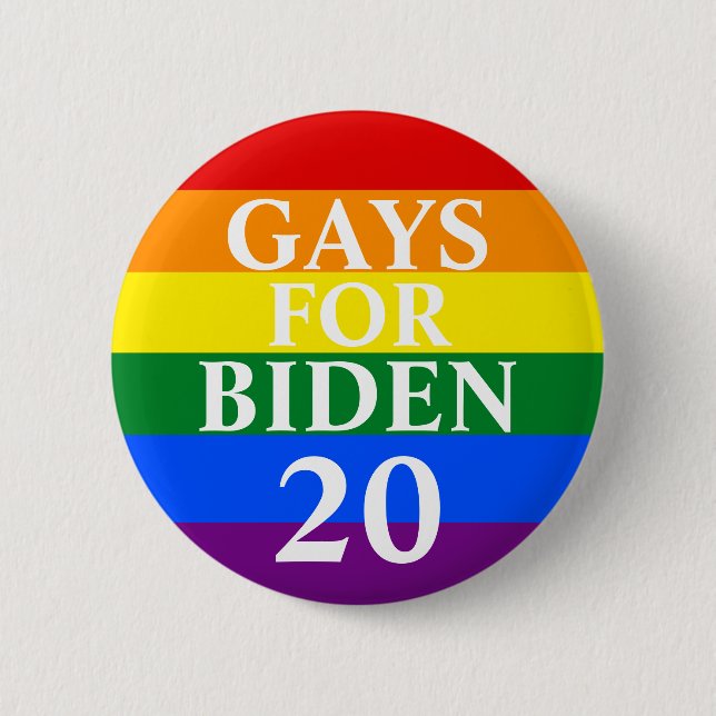 Gays For Biden Button (Front)