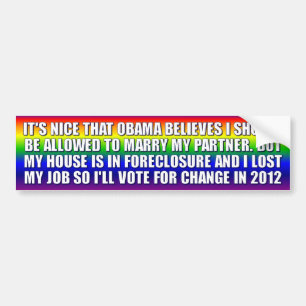 GAYS FOR ROMNEY BUMPER STICKER