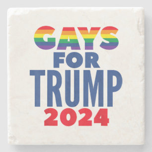 Gays For Trump 2024 Election Stone Coaster