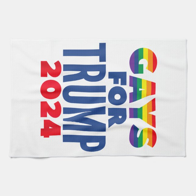 Gays For Trump 2024 Election Tea Towel (Horizontal)