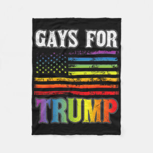 Gays For Trump Lgbt Pride Gay Rainbow Flag Vote Re Fleece Blanket