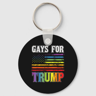 Gays For Trump Lgbt Pride Gay Rainbow Flag Vote Re Key Ring