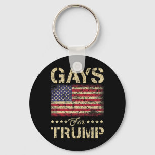 Gays For Trump Stars And Stripes American Flag  Key Ring
