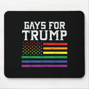 Gays For Trump Usa Flag Pro Reelect Donald 2020 Mouse Mat