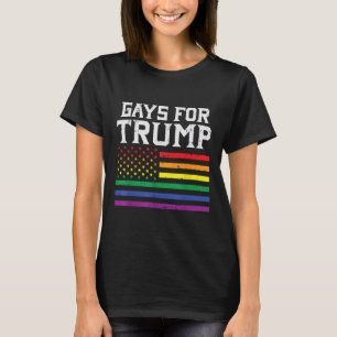 Gays For Trump Usa Flag Pro Reelect Donald 2020 T-Shirt
