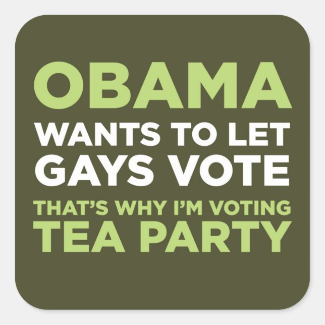 Gays Vote Square Sticker (Front)