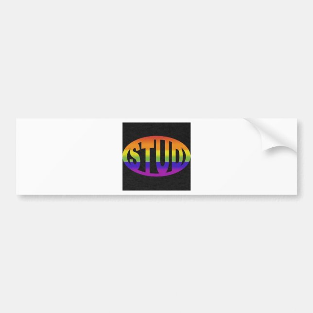 gaystud bumper sticker (Front)