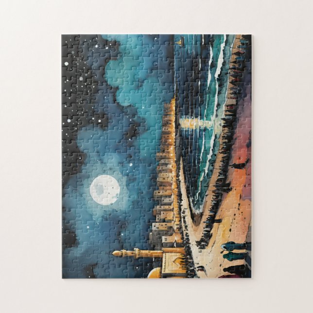Gaza in the Night 3 Jigsaw Puzzle (Vertical)