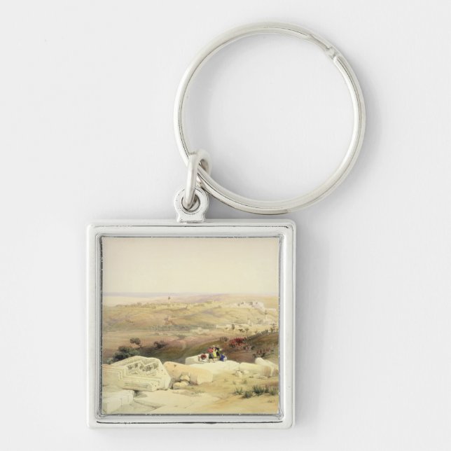 Gaza, plate from Volume II of 'The Holy Land' Key Ring (Front)