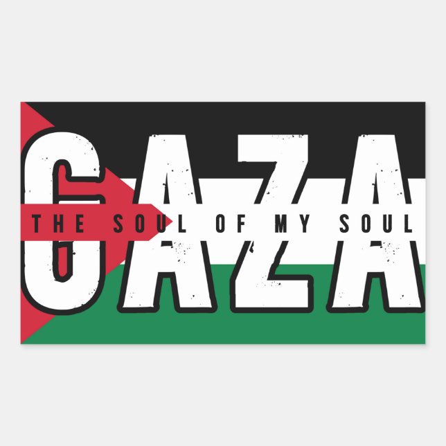 GAZA The Soul of My Soul Rectangular Sticker (Front)