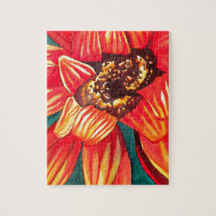 Gazania desert flower art by Sacha Grossel Jigsaw Puzzle