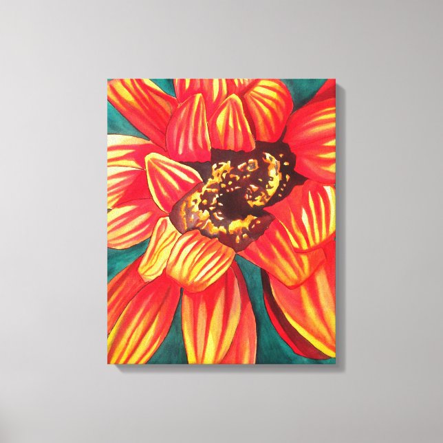 Gazania South African flower fine art Canvas Print (Front)