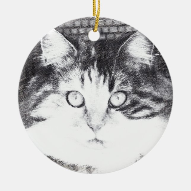 gaze ceramic tree decoration (Front)