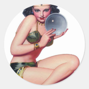 Gaze into the Crystal Ball Classic Round Sticker
