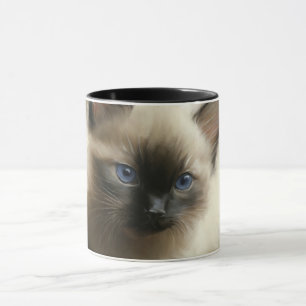 Gaze Of Innocence Siamese Kitten Portrait Mug