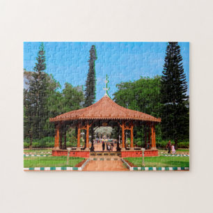Gazebo in a  garden Bangalore India. Jigsaw Puzzle
