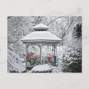 Gazebo in the Snow Postcard