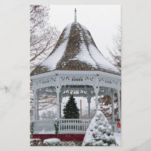 Gazebo in the Snow Stationery