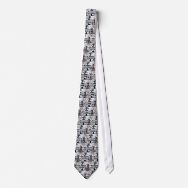 Gazebo in the Snow Tie (Front)