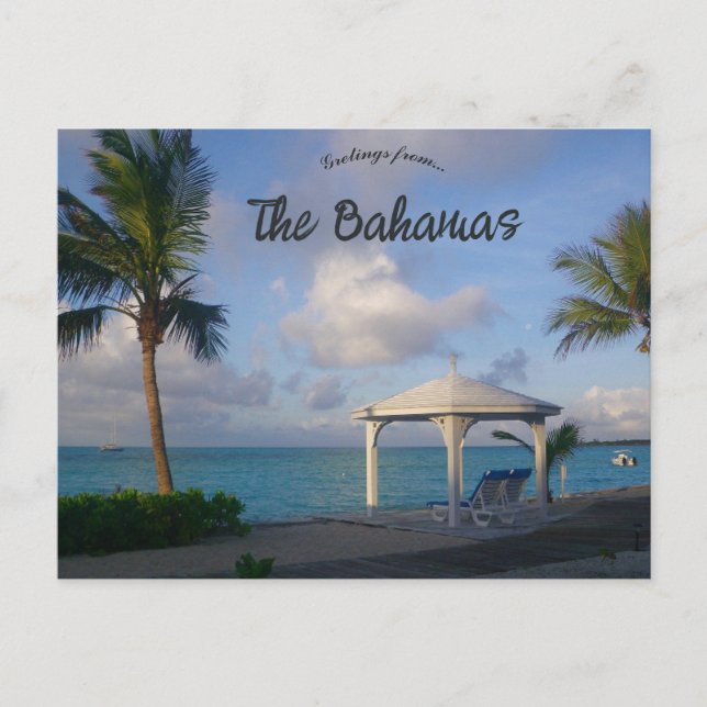 Gazebo on a Beach in The Bahamas Postcard (Front)